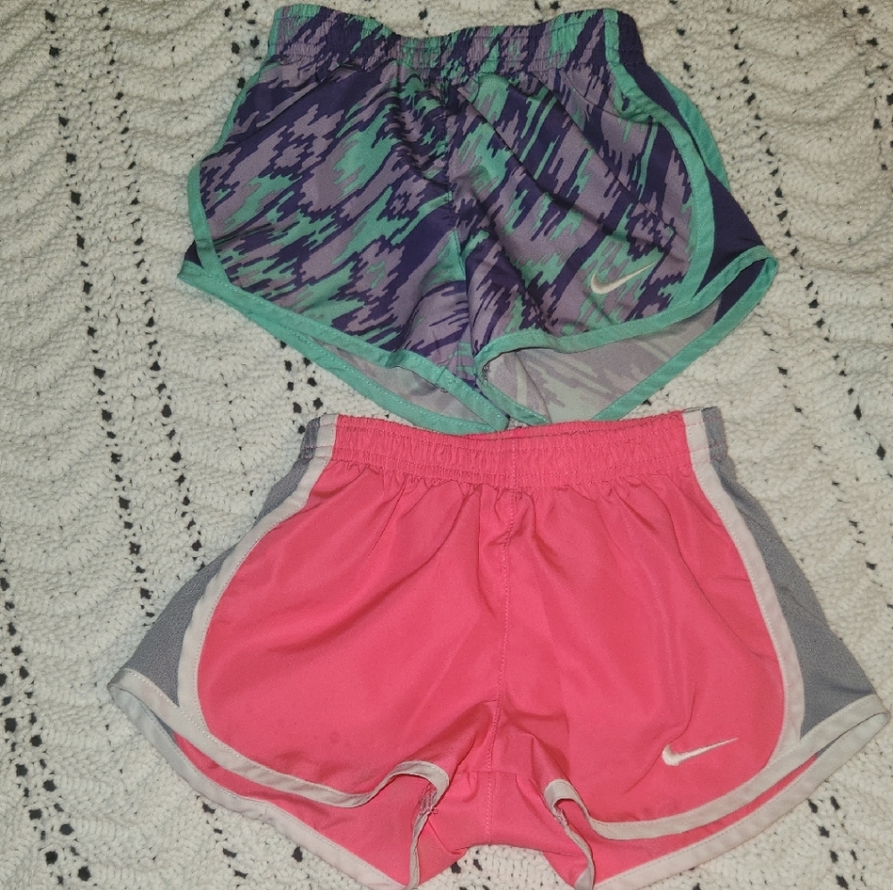 Nike Pink and Purple Athletic Shorts Duo